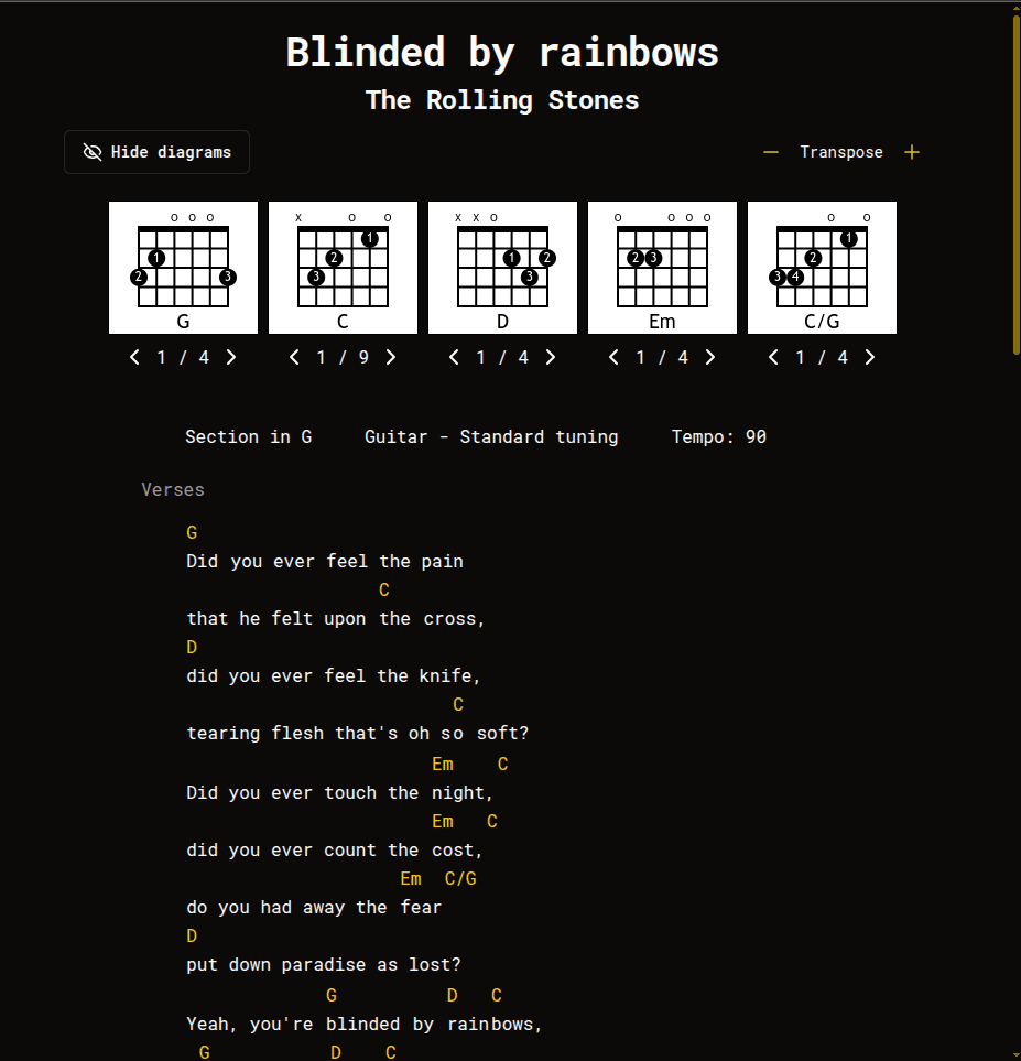 Virtual Songbook in action!