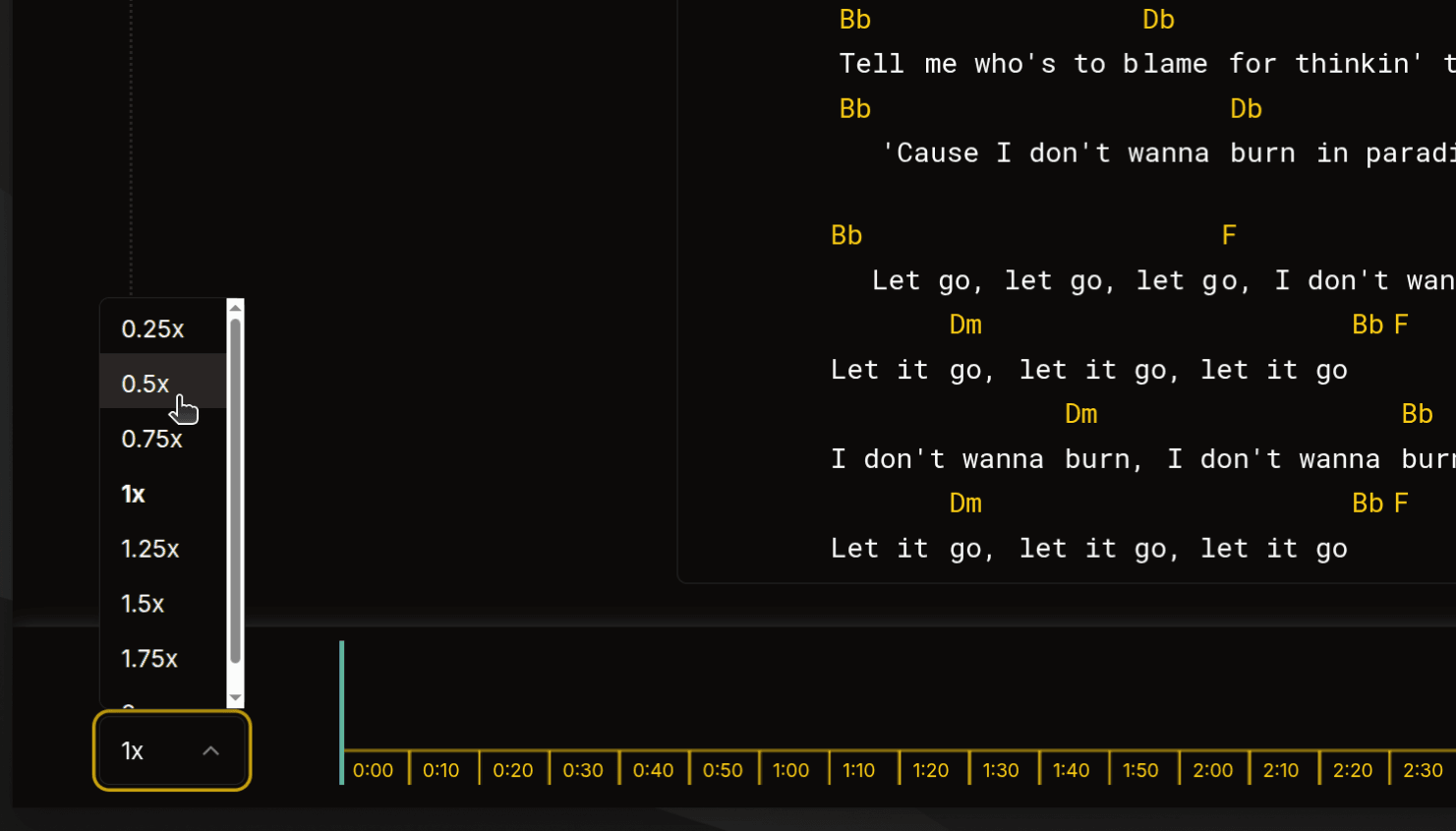 Slow down your songs!